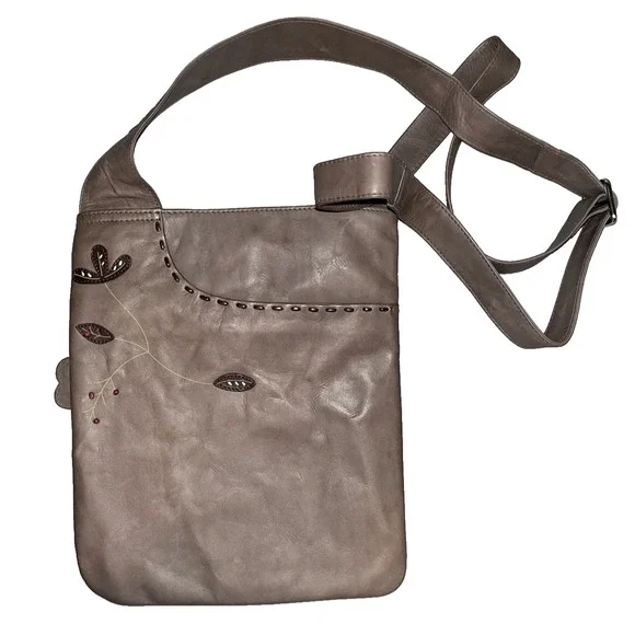 Radley London Pockets Medium Leather Crossbody Floral Brown NWT $150 MSRP